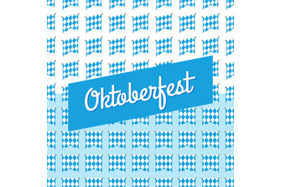 Oktoberfest blue background. Germany octoberfest bavarian beer fest fl