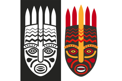 Tribal maya african masks