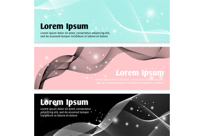 Linear curve waves banners
