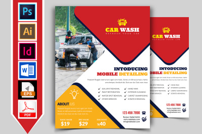 Car Wash Flyer Template Vol-10