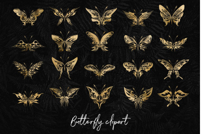 Gold Butterfly Clipart