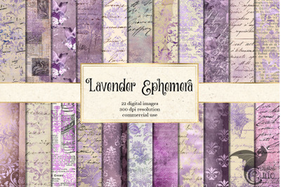 Lavender Ephemera Digital Paper