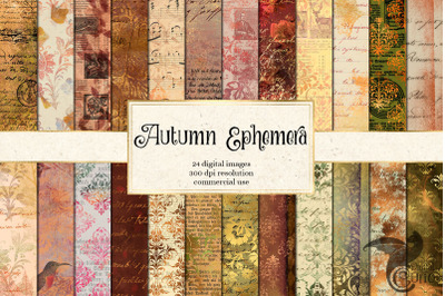 Autumn Ephemera Digital Paper