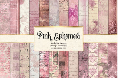 Pink Ephemera Digital Paper