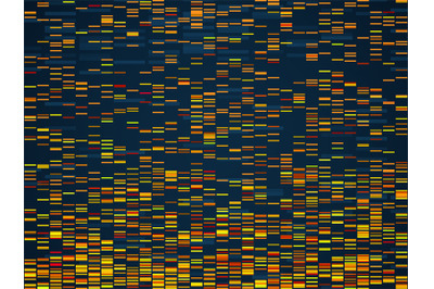 Genomic visualization. Dna genomes sequencing data analysis. Digital i