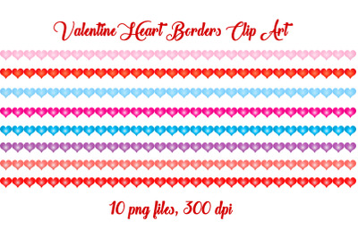 Valentine Heart Borders Clip Art