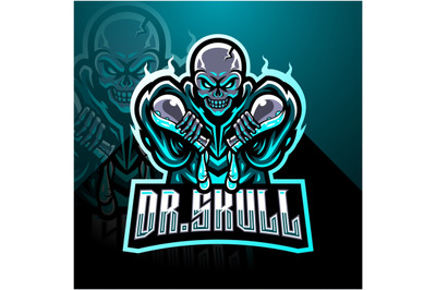 Doctor skull esport mascot logo