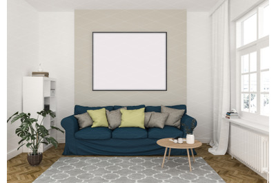 Interior scene - artwork background - frame mockup