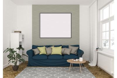 Interior scene - artwork background - frame mockup