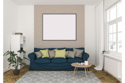 Interior scene - artwork background - frame mockup