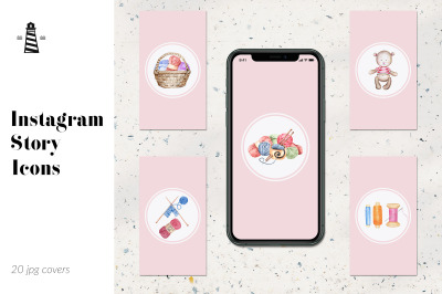 Watercolor Craft Instagram Icons