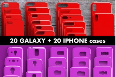 20 Galaxy + 20 iPhone cases