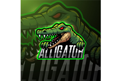 Alligator sport mascot logo design