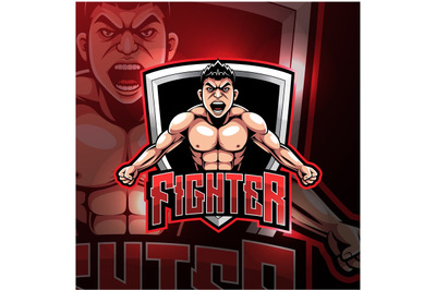 Fighter esport mascot logo design