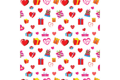 colorful gift box seamless pattern, copy space