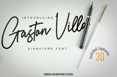 Gaston Villa | A Signature Font
