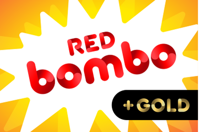 Bombo color fonts: Red, Gold, Silver
