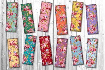 Flowers Bookmarks,Bookmarks Printable,1.8x5 inch Bookmarks,Floral Book