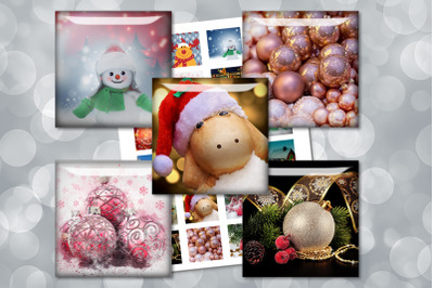 Christmas Printable,Square 1.5&quot;,1.25&quot;,1&quot;,35mm,30mm,25mm,20mm,Christmas