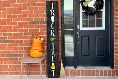 Trick or Treat Halloween Porch Sign | SVG | PNG | DXF