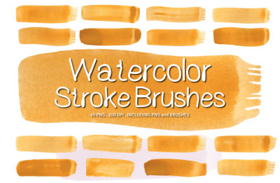 Watercolor Paint Brush Strokes PNG