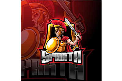 Spartan esport mascot logo design