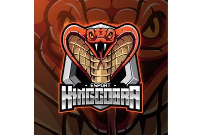 King Cobra head esport mascot logo design