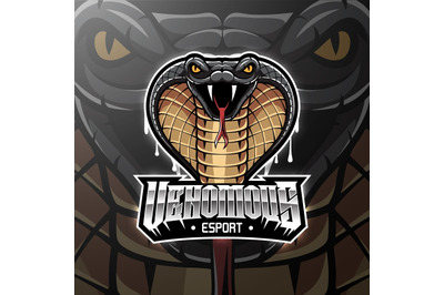 Cobra head esport mascot logo design