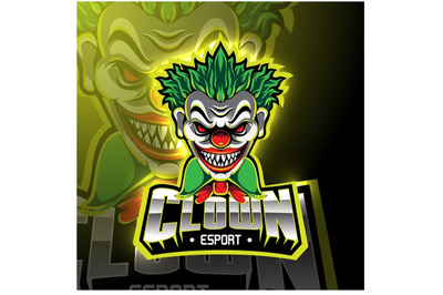 Clown esport mascot logo design