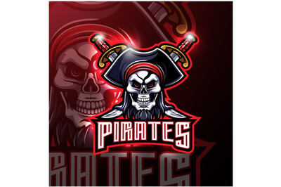 Pirates mascot gaming logo design