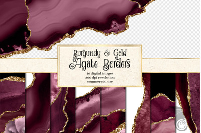 Burgundy Agate Border Overlays