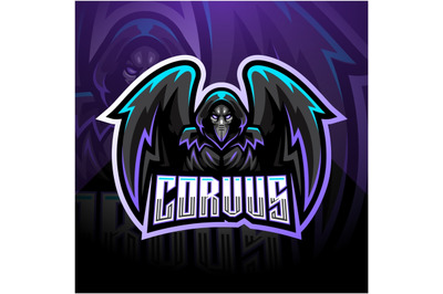 Corvus esport mascot logo design