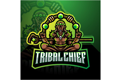 Tribal chief esport mascot logo