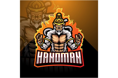 Hanoman esport mascot logo design