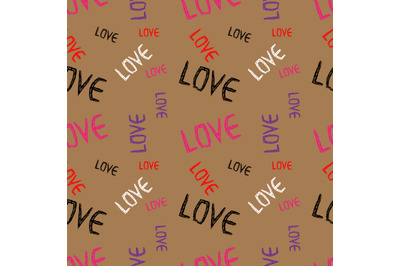 love text seamless pattern, copy space