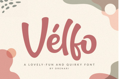 Velfo | A Lovely-Fun And Quirky Font