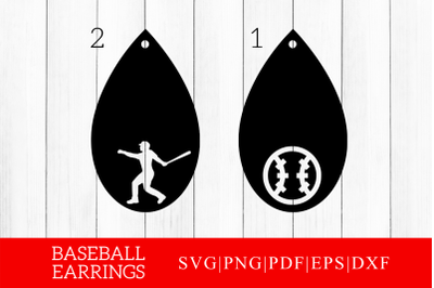 Baseball Earrings SVG Cut Files Set - 2