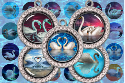 Swan Digital Collage Sheet,Swans Images