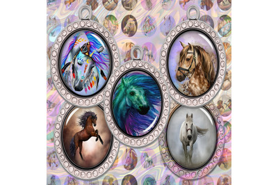Horses Digital Collage Sheets,Horses Images
