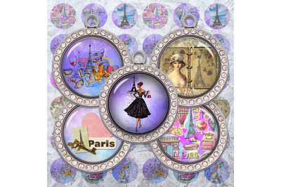 Paris Digital Collage Sheet
