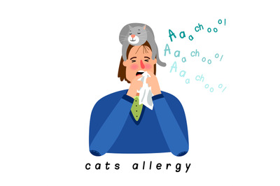 Cat allergy woman