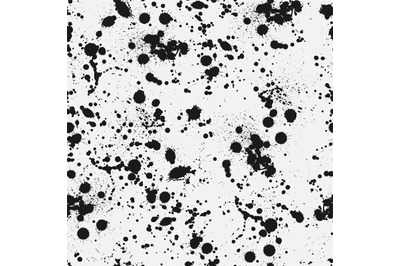 Grunge blach inky blots seamless pattern design