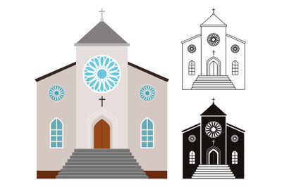 Churches buildings set