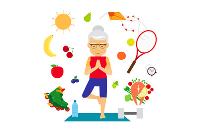 Senior woman healthy lifestyle