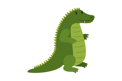 Alligator. Vector happy cartoon crocodile mascot