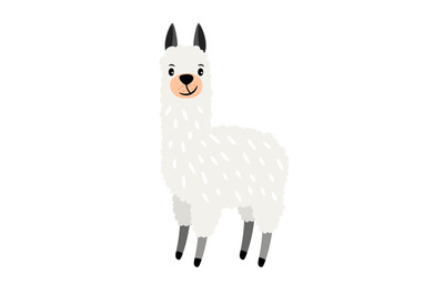 Cute alpaca icon