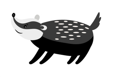 Badger cute cartoon animal