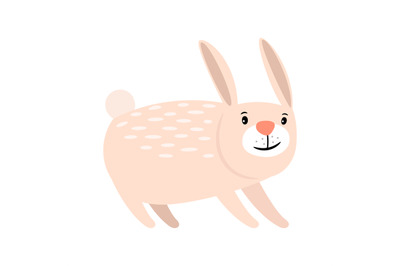 Pink cartoon rabbit icon