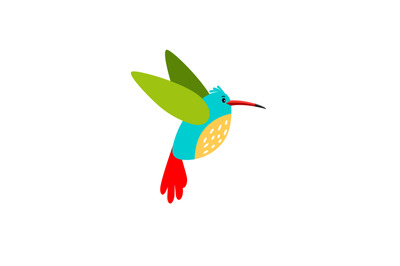 Colibri cartoon bird icon