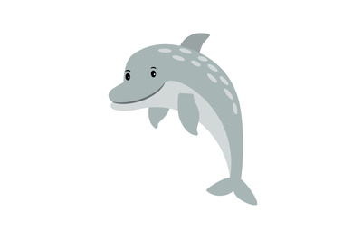 Dolphin cartoon sea animal icon